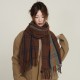 2025 New Women's High-end Faux Cashmere Versatile Neck Scarf, Autumn and Winter Warmth, Cross-border Elegant Plaid Shawl