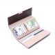 New cross-border women's wallet, long, Japanese and Korean style, fresh, solid color, PU leaf pendant, large-capacity clutch, wholesale.