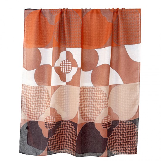 Fashionable and stylish women's shawls, stylish and elegant, European and American cross-border high-quality geometric print silk scarves.
