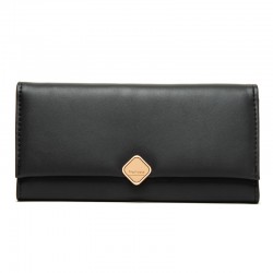 Pruti's new women's wallet, solid color, fresh and stylish PU wallet, simple and versatile European and American style