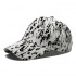 Cross-border thin, fashionable, printed baseball caps for spring and summer, women's casual sun protection, graffiti baseball caps for men, black and white.