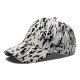 Cross-border thin, fashionable, printed baseball caps for spring and summer, women's casual sun protection, graffiti baseball caps for men, black and white.