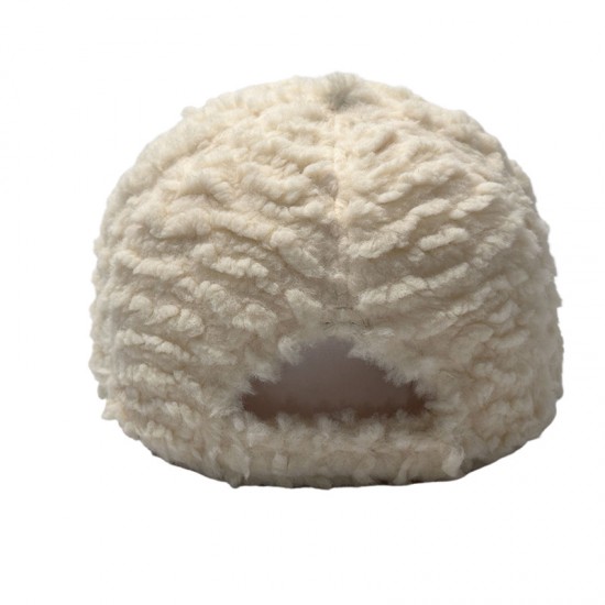 New cross-border teddy bear fur caps. Thickened furry solid color warm baseball cap, outdoor ultra-soft feel baseball cap