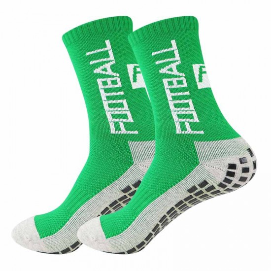 Men's rubberized soccer socks, non-slip training mid-calf socks with a thickened towel sole, professional sports socks wholesale