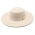 2021 new simple solid-color woolen 9.5cm brim, warm outdoor oval-shaped topper for men and women for autumn and winter