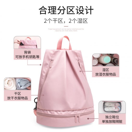Feihong cross-border double-layer beach bag, large-capacity portable swimming bag. Swimming bag, travel handbag, beach bag, swimsuit storage bag
