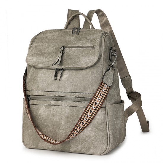 2025 New Casual PU Light Travel Backpack for Women, High-end, Fashionable, Versatile, Large Capacity, Wholesale Women's Backpack