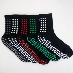 Men's football socks, square-shaped rubberized mid-calf socks, adult sports socks, sweat-wicking, non-slip and shock-absorbing rubberized rubberized socks