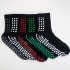 Men's football socks, square-shaped rubberized mid-calf socks, adult sports socks, sweat-wicking, non-slip and shock-absorbing rubberized rubberized socks