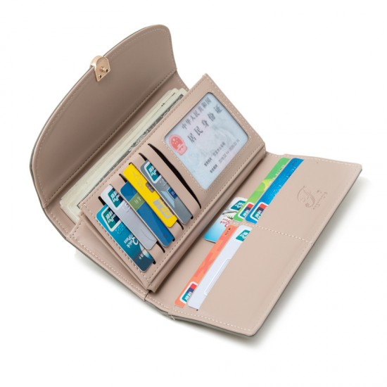 New women's wallet, long clutch, Japanese and Korean fashion print, fresh and stylish tri-fold wallet, multifunctional bag