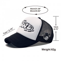 New foreign trade caps featuring English lettered embroidered baseball caps, fashionable and versatile, breathable couples' mesh hats, and trucker hats.