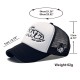 New foreign trade caps featuring English lettered embroidered baseball caps, fashionable and versatile, breathable couples' mesh hats, and trucker hats.