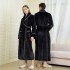 Classic European and American, simple, extra-long flannel robe for men. Autumn and Winter Thickened Plus-Sized Coral Fleece Bathrobes for Women
