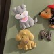 Retro Maillard sports baseball KT keychain, creative cartoon sports couple bag pendant, phone chain #261.