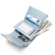Factory Wholesale Short Wallet for Women, Korean Style, Fashionable and Simple, Small Fresh Tri-Fold Zippered Buckle Wallet and Coin Purse