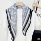 Japanese and Korean simple, repetitive, creative horse print square scarves for spring and summer, stylish, thin, elegant square scarves for daily commuting