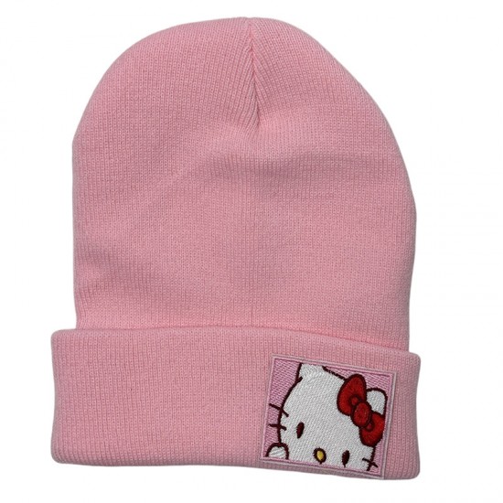 Kuromi KT Cat Melody hats, cute couples' wool hats for men and sisters, winter warm knitted hats for women.