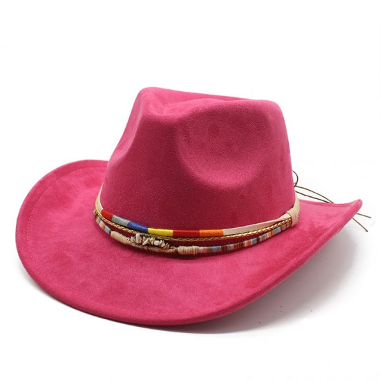 Minority-style British suede hat, men's and women's couple's western cowboy hat, performance jazz hat.