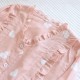 Women's padded pajamas, pure cotton double-layered gauze, V-neck, thin, long-sleeved, bra-free, spring and summer loungewear set