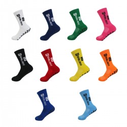Men's sports soccer socks, rubberized non-slip training mid-calf socks with a towel sole, thickened cushioning mid-calf socks wholesale