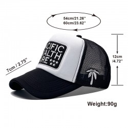New summer caps for travel and vacation, featuring a hip-hop lettered coconut tree, curved brim, and a men's sun-visor mesh hat.