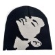 Cross-border Popular Fall/Winter Multicolor Instagram Portrait Pattern Y2K Knitted Hat, Popular European and American Hip-Hop Casual Outdoor Style