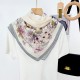 Korean thin, fashionable, elegant silk scarves, 90cm, garden print, neck support, versatile square scarves for women, wholesale scarves. Hair