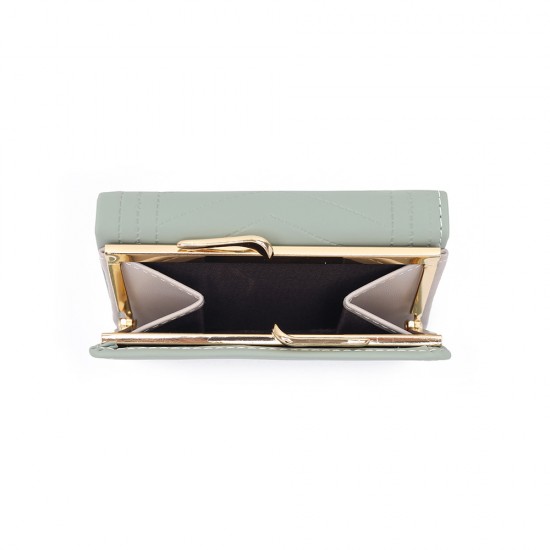 Women's Short Wallet, In-Style Niche Japanese and Korean Style, Fresh and Luxurious Tri-Fold Bag, Multiple Card Slots, Folding Preppy Style Coin Purse