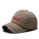 Cross-border washed embroidered lettered baseball hats, versatile casual and fashionable men's and women's baseball caps, washed and distressed sun hats