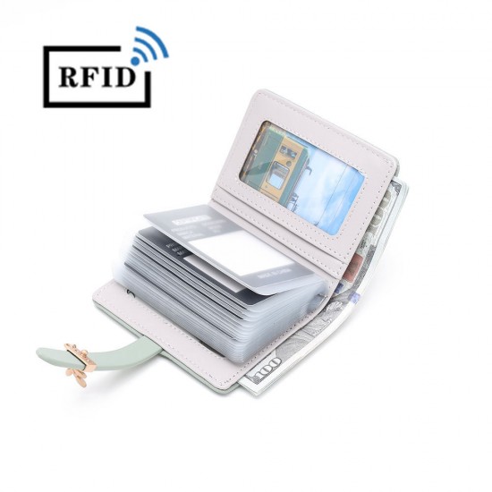 New RFID Card Holder, 2025 Anti-Magnetic and Anti-Theft Bank ID Card Holder, Korean Style, PU Check Buckle Storage Naka Bag New RFID Card Holder, 2025 Anti-Magnetic and Anti-Theft Bank ID Card Holder, Korean Style, PU Check Buckle Storage Naka Bag