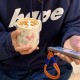 Niche original heat-resistant ice blue glass coffee cup.