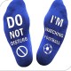Logo heat transfer hot stamping on socks, mid-length floor socks with hot stamping on socks, and lettering on football socks