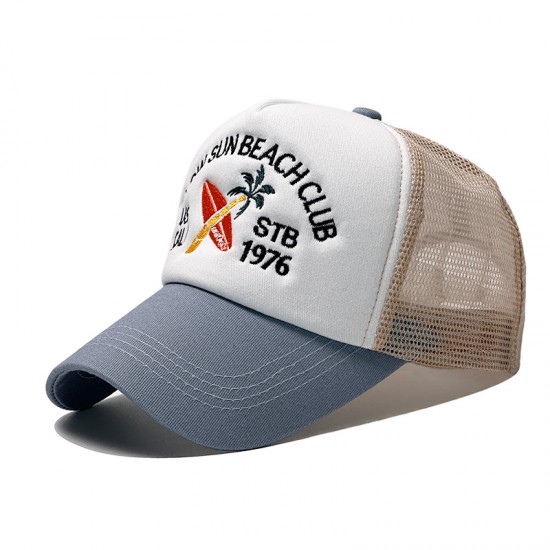 Classic American hip-hop embroidered lettered trucker baseball caps, spring and summer sun visor hats for men and women, wholesale