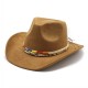 Minority-style British suede hat, men's and women's couple's western cowboy hat, performance jazz hat.