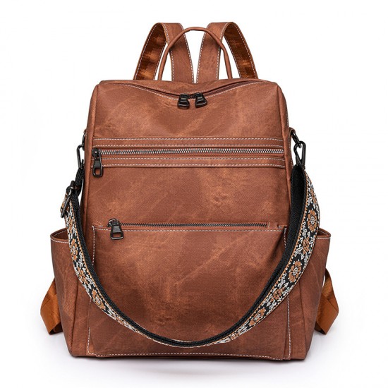 Cute women's backpack, lightweight women's retro backpack, large-capacity, casual travel dual-purpose shoulder bag
