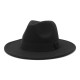 New autumn and winter wide-brim hats for men and women, Korean-style fashionable woolen jazz hat, British-style topper CMN047