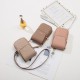 Guangzhou Bag 2024 hot-selling women's phone bag, fashionable crossbody shoulder bag, diamond-patterned embroidered women's double-layer PU wallet