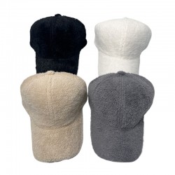 New cross-border men's and women's hats, thickened, warm winter outdoor baseball caps, versatile faux mink caps.