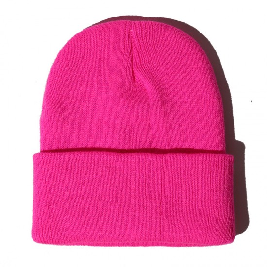 Korean-style Japanese-style men's and women's autumn and winter solid-color glossy knitted hats, outdoor casual and warm wool hats