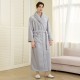 Men's nightgown, winter, plus-size Thick coral fleece pajamas for men, comfortable cotton velvet bathrobes for autumn and winter, plus-size home robes.