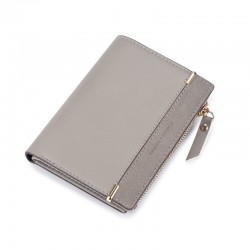 New Korean-Style Women's Short Wallet, Two-Fold Buckle Zipper Wallet, Versatile Student Coin Purse and Card Holder