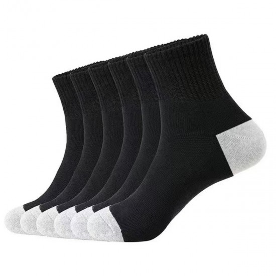 Men's deodorant, sweat-wicking, spring/summer pure cotton mid-calf sports socks, thin, solid color, summer shorts. Women's boat socks with Tianwa Socks
