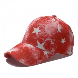 New five-pointed star-patterned baseball caps for men and women, tie-dyed and colorful graffiti baseball caps for summer outdoor sun protection.