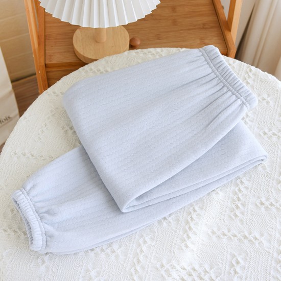 Women's spring and autumn pajamas, pure cotton double-layered cotton gauze crepe, long-sleeved trousers, thin lapel, soft two-piece loungewear set Women's spring and autumn pajamas, pure cotton double-layered cotton gauze crepe, long-sleeved trousers, thin lapel, soft two-piece loungewear set