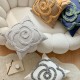 Cross-border Nordic INs hemp rope embroidered pillowcases, four-cornered tassel retro pastoral pillows, living room sofa cushions, lumbar pillows