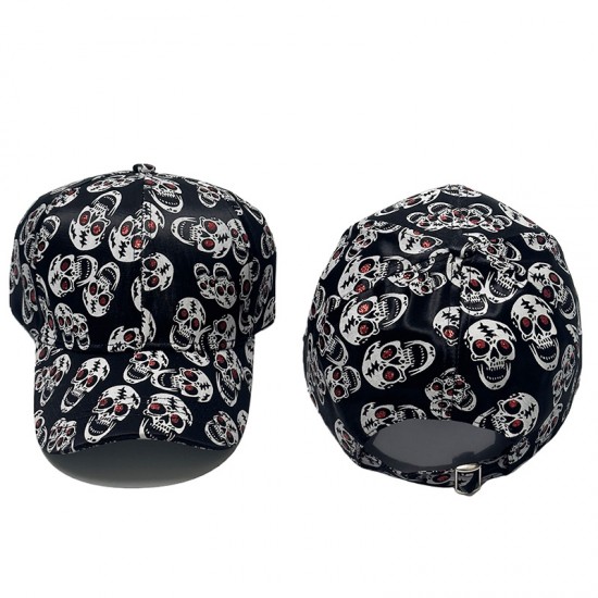 New cross-border baseball cap with skull print, fashionable and versatile, outdoor casual sun hat for men and women. New cross-border baseball cap with skull print, fashionable and versatile, outdoor casual sun hat for men and women.