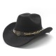 Thickened hardtop cowboy hat, dopamine suede, curved brim hat, French cross-border wholesale, ethnic style.