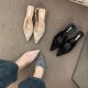 Women's summer flip-flops, 2025 new style, flat-soled, soft-soled white slip-on sandals for pregnant women to wear as outdoor wear