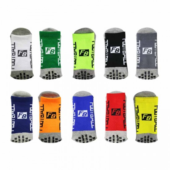 Soccer socks, rubberized non-slip soccer socks, terry-soled non-slip rubberized soccer socks, outdoor sports socks, cycling socks.