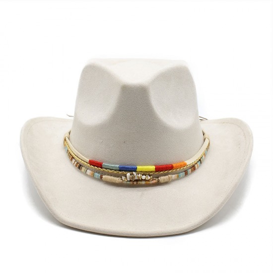 Minority-style British suede hat, men's and women's couple's western cowboy hat, performance jazz hat.